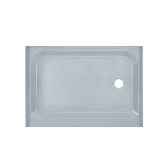 Voltaire 48 x 36 Single-Threshold, Right-Hand Drain, Shower Base in Grey