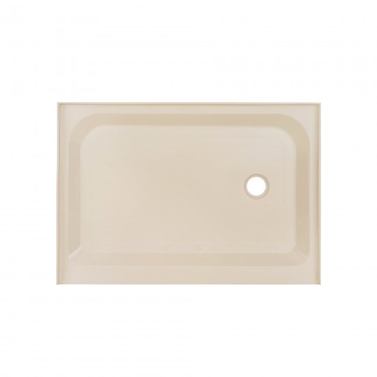 Voltaire 48 x 36 Single-Threshold, Right-Hand Drain, Shower Base in Biscuit