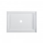 Voltaire 48 x 36 Acrylic White, Single-Threshold, Center Drain, Shower Base