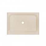 Voltaire 48 x 36 Single-Threshold, Center Drain, Shower Base in Biscuit