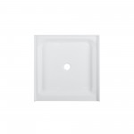 Voltaire 36 x 36 Acrylic White, Single-Threshold, Center Drain, Shower Base