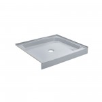 Voltaire 36 x 36' Single-Threshold, Center Drain, Shower Base in Grey