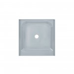 Voltaire 36 x 36' Single-Threshold, Center Drain, Shower Base in Grey