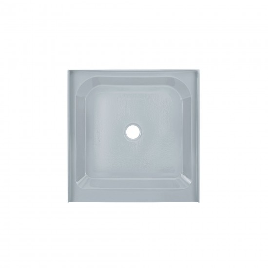 Voltaire 36 x 36' Single-Threshold, Center Drain, Shower Base in Grey