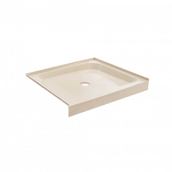 Voltaire 36 x 36 Single-Threshold, Center Drain, Shower Base in Biscuit