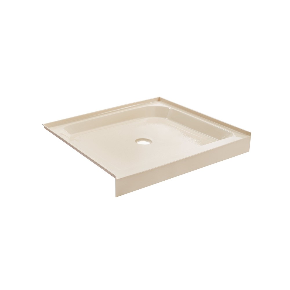 Voltaire 36 x 36 Single-Threshold, Center Drain, Shower Base in Biscuit