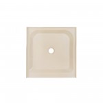 Voltaire 36 x 36 Single-Threshold, Center Drain, Shower Base in Biscuit