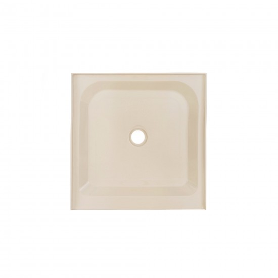 Voltaire 36 x 36 Single-Threshold, Center Drain, Shower Base in Biscuit