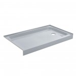 Voltaire 60 x 36 Single-Threshold, Right-Hand Drain, Shower Base in Grey