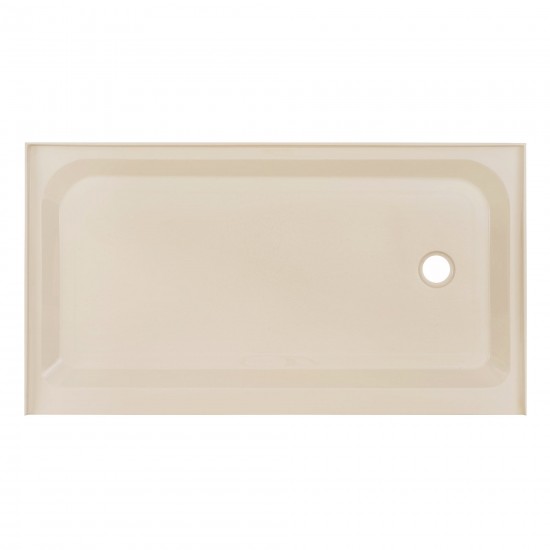 Voltaire 60 x 36 Single-Threshold, Right-Hand Drain, Shower Base in Biscuit