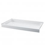 Voltaire 60 x 36 Acrylic White, Single-Threshold, Left-Hand Drain, Shower Base