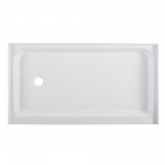 Voltaire 60 x 36 Acrylic White, Single-Threshold, Left-Hand Drain, Shower Base