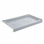 Voltaire 60 x 36 Single-Threshold, Left-Hand Drain, Shower Base in Grey