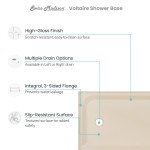 Voltaire 60 x 36 Single-Threshold, Left-Hand Drain, Shower Base in Biscuit