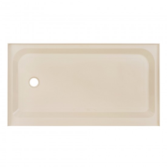 Voltaire 60 x 36 Single-Threshold, Left-Hand Drain, Shower Base in Biscuit