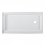 Voltaire 60 x 32 Acrylic White, Single-Threshold, Right-Hand Drain, Shower Base