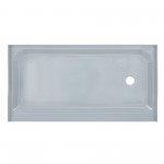 Voltaire 60 x 32 Single-Threshold, Right-Hand Drain, Shower Base in Grey