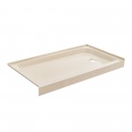 Voltaire 60 x 32 Single-Threshold, Right-Hand Drain, Shower Base in Biscuit