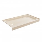 Voltaire 60 x 32 Single-Threshold, Left-Hand Drain, Shower Base in Biscuit