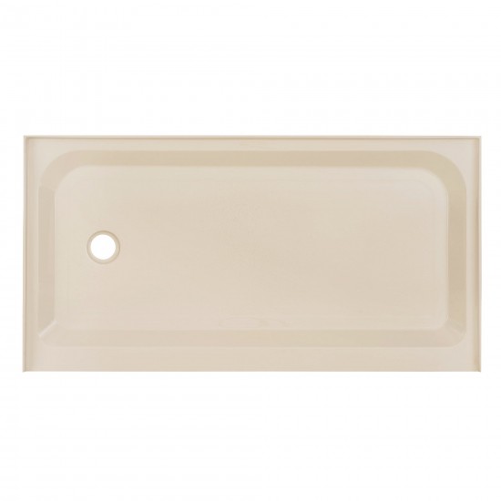 Voltaire 60 x 32 Single-Threshold, Left-Hand Drain, Shower Base in Biscuit