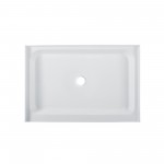 Voltaire 48 x 32 Acrylic White, Single-Threshold, Center Drain, Shower Base