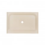 Voltaire 48 x 32 Single-Threshold, Center Drain, Shower Base in Biscuit