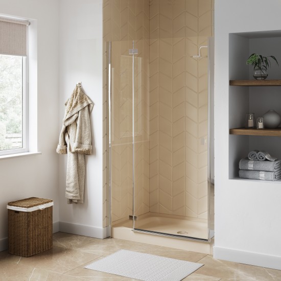 Voltaire 48 x 32 Single-Threshold, Center Drain, Shower Base in Biscuit