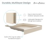 Voltaire 48 x 32 Single-Threshold, Center Drain, Shower Base in Biscuit