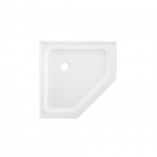 Voltaire 36 x 36 White, Single-Threshold, Center Drain, Neo-angle Shower Base