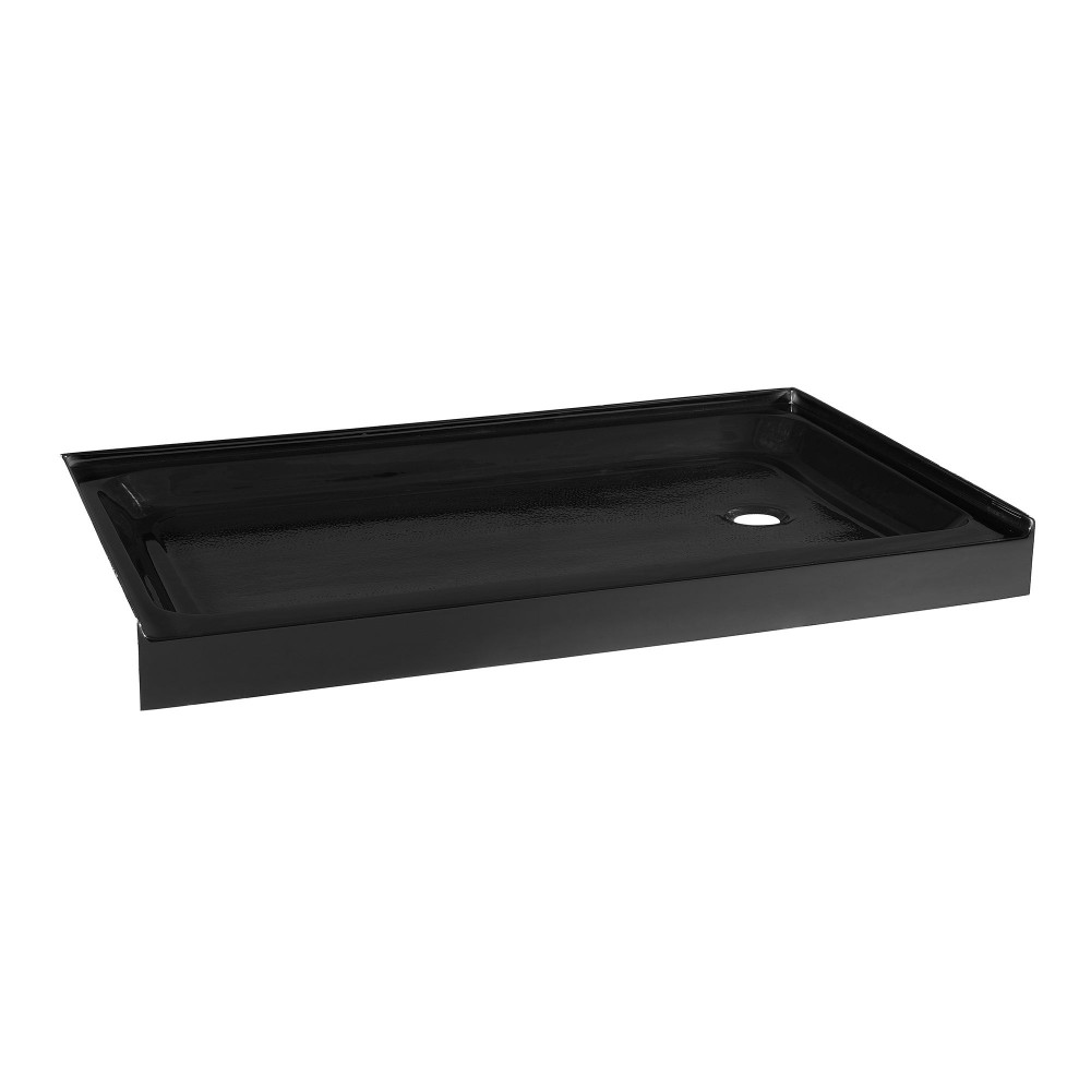 Voltaire 60 x 36 Acrylic Black, Single-Threshold, Right Drain, Shower Base