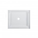 Voltaire 42 x 36 Acrylic White, Single-Threshold, Center Drain, Shower Base