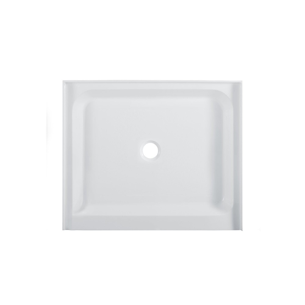 Voltaire 42 x 36 Acrylic White, Single-Threshold, Center Drain, Shower Base