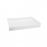 Voltaire 42 x 36 Acrylic White, Single-Threshold, Center Drain, Shower Base