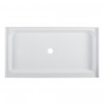 Voltaire 60 x 36 Acrylic White, Single-Threshold, Center Drain, Shower Base