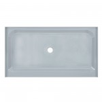 Voltaire 60 x 36 Single-Threshold, Center Drain, Shower Base in Grey