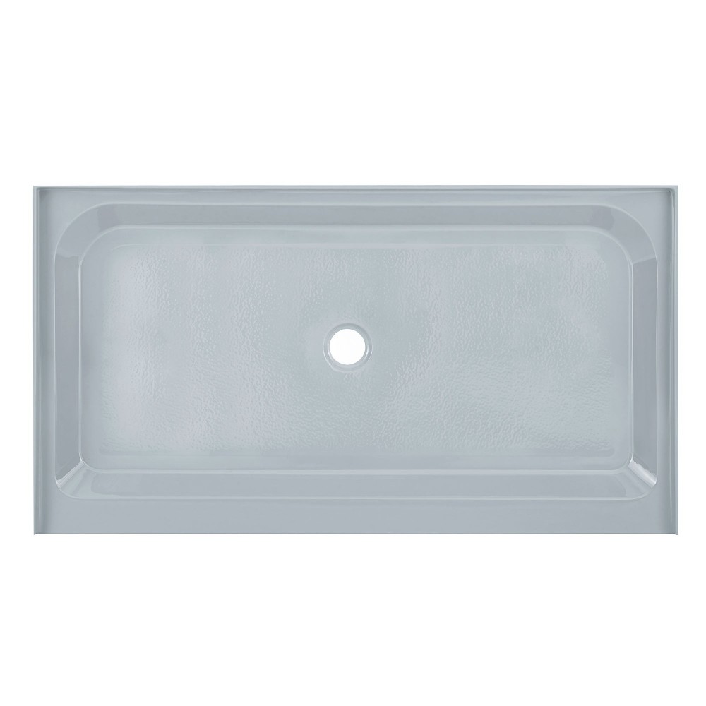 Voltaire 60 x 36 Single-Threshold, Center Drain, Shower Base in Grey