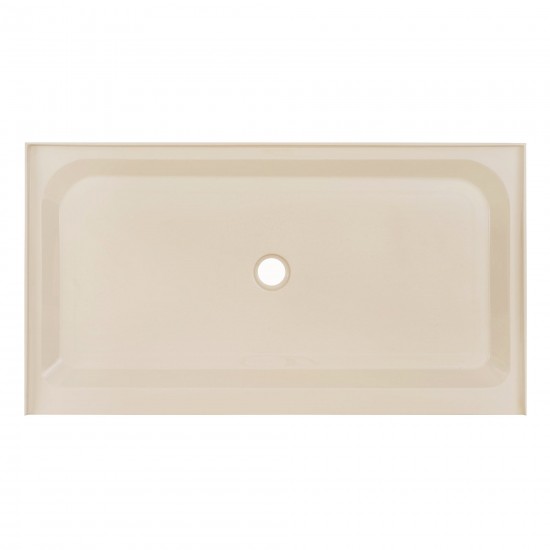 Voltaire 60 x 36 Single-Threshold, Center Drain, Shower Base in Biscuit