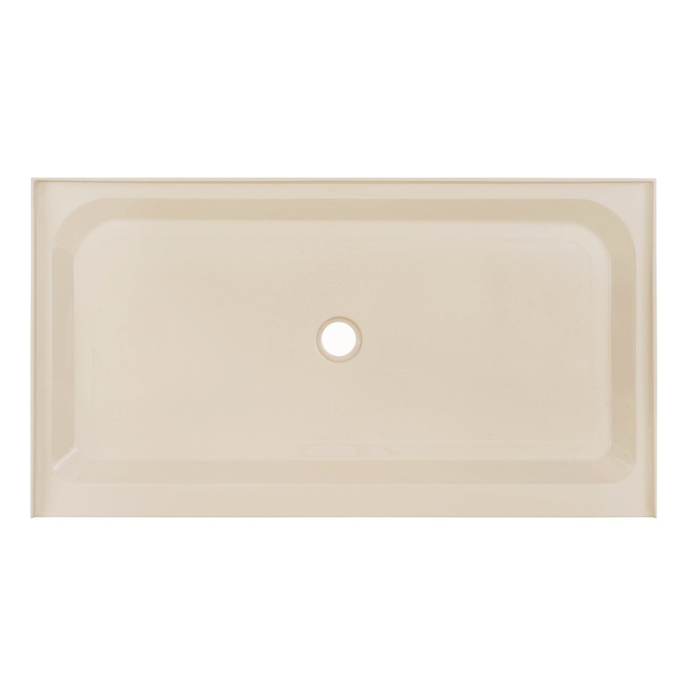 Voltaire 60 x 36 Single-Threshold, Center Drain, Shower Base in Biscuit