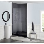 Voltaire 36 x 36 Acrylic Black, Single-Threshold, Center Drain, Shower Base