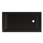 Voltaire 60 x 32 Acrylic Black, Single-Threshold, Right-Hand Drain, Shower Base