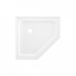 Voltaire 42 x 42 White, Single-Threshold, Center Drain, Neo-angle Shower Base