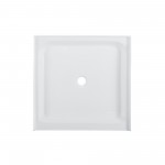 Voltaire 42 x 42 Acrylic White, Single-Threshold, Center Drain, Shower Base