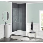 Voltaire 42 x 42 Acrylic White, Single-Threshold, Center Drain, Shower Base