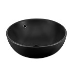 Swiss Madison Sublime 17” Round Vessel Sink in Matte Black