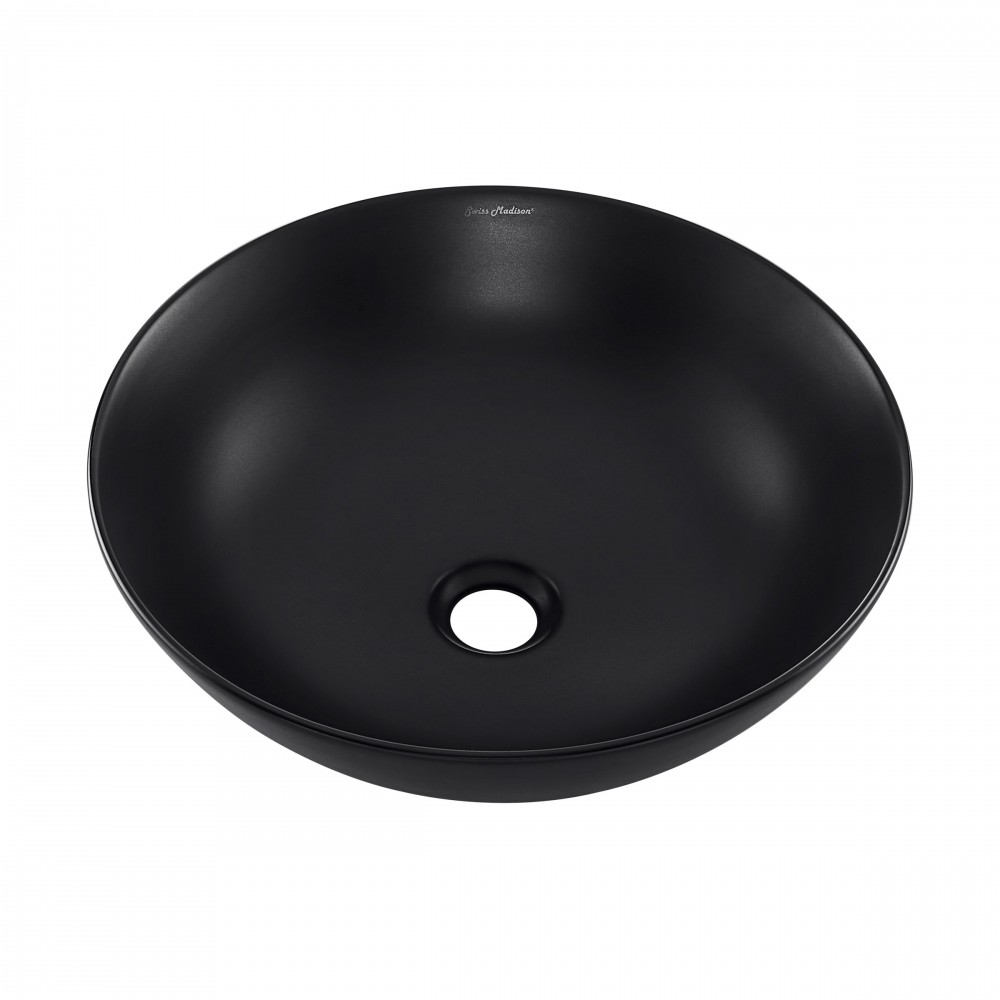 Swiss Madison Classe 16 Color Ceramic Sink in Matte Black