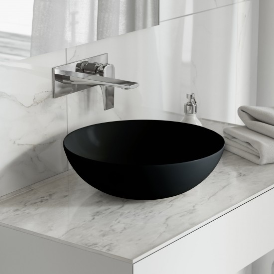 Swiss Madison Classe 16 Color Ceramic Sink in Matte Black