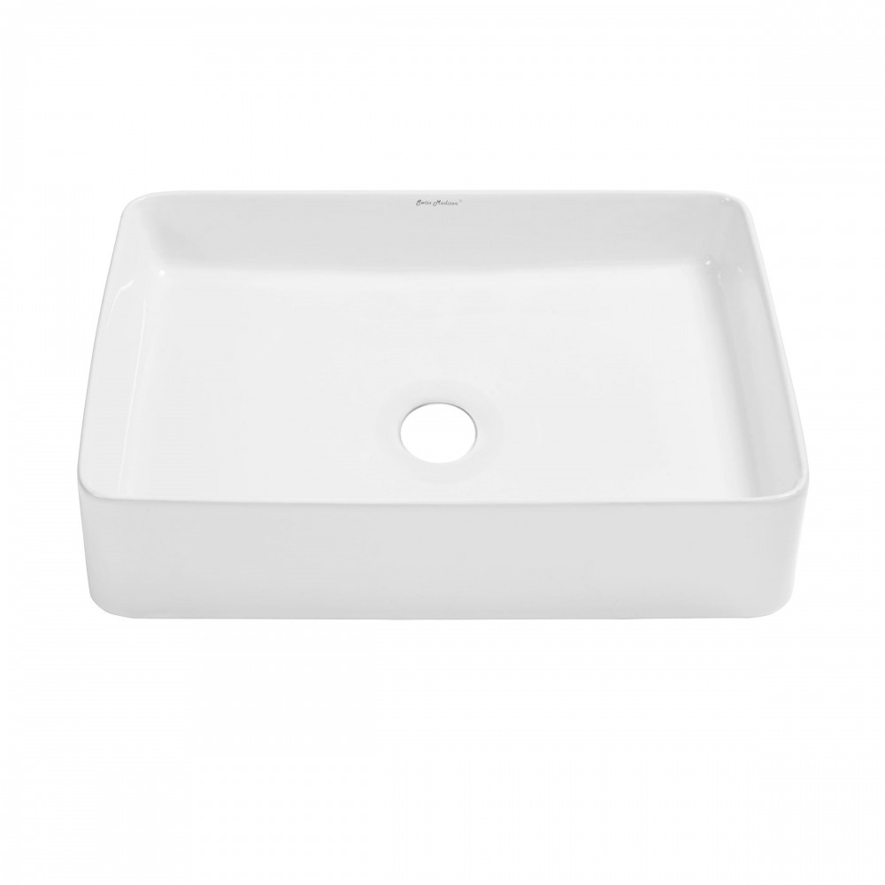 Swiss Madison Concorde Rectangle Ceramic Vessel Sink