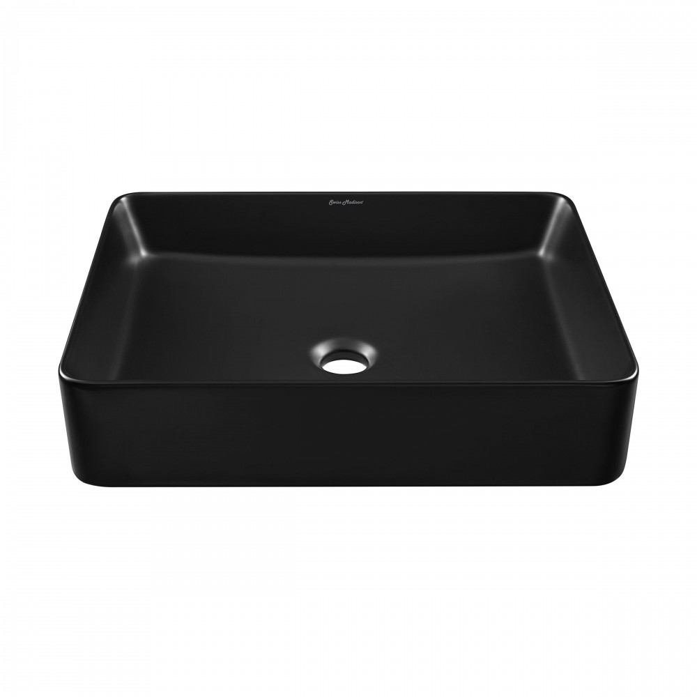 Concorde Rectangle Ceramic Vessel Sink, Matte Black