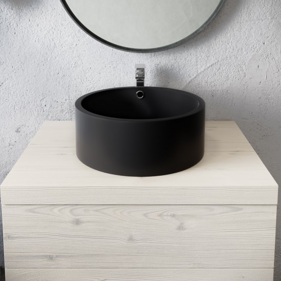 Swiss Madison Monaco 16.5” Round Vessel Sink in Matte Black