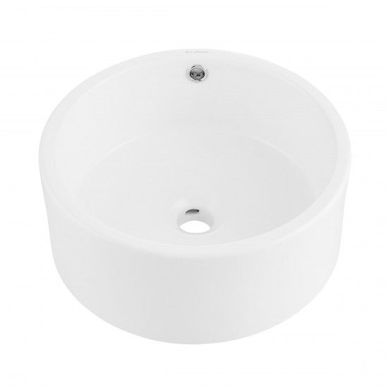 Swiss Madison Monaco 16.5” Round Vessel Sink in Matte White